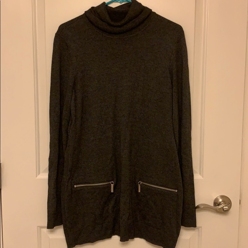 Michael Kors charcoal turtleneck dress L